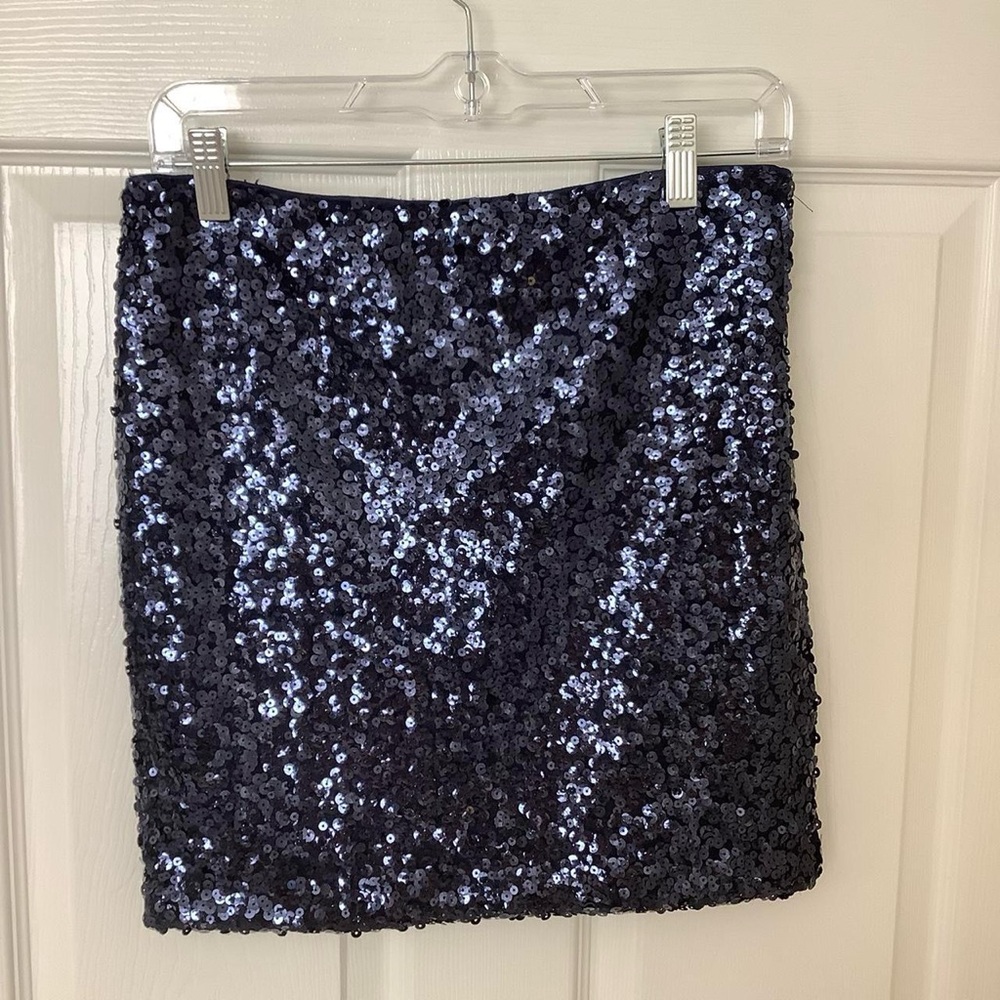 H&M navy blue/black sequin mini skirt size S